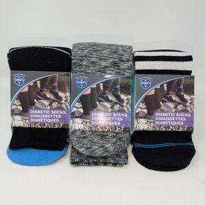 Dr. Segal's Non Binding Socks - 3pk S/M - Blue Stripe, Black Stripe, Space Grey